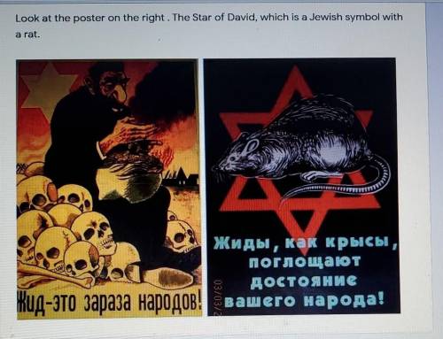 ITS A REAL QUESTION The image below shows two posters seen in Europe in the 1930's and 194