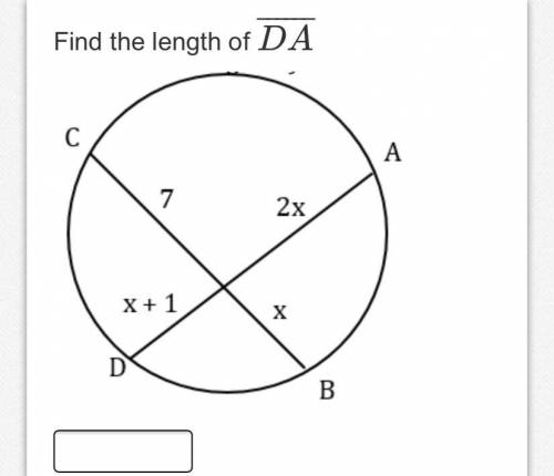 Find the length of DA