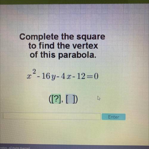 Please help Will give brainliest

Complete the square
to find the vertex
of this parabola.
2
х
- 1