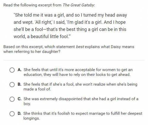 Great Gatsby question