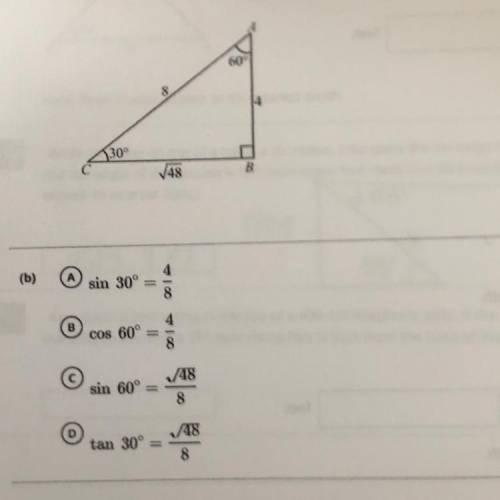 Which trig ratio is incorrect