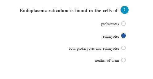 Endoplasmic reticulum is found in the cells of