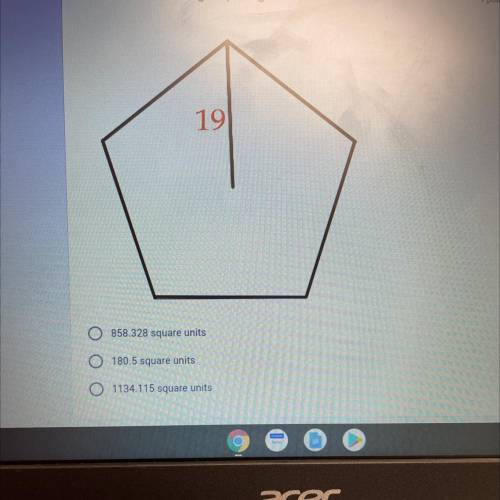 Find the area of the regular pentagon
