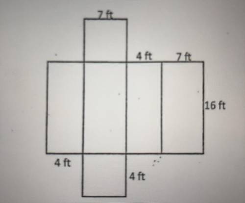 What is closest to the total surface area

of the rectangular prism represented by
this net?
(expl