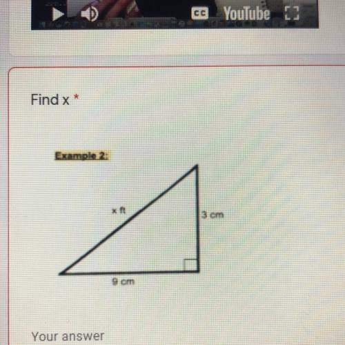Find x
3 cm
9 cm
(I need the answer nowww)