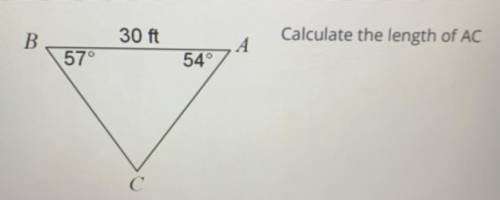 Calculate the length of AC