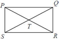 Given rectangle PQRS. If PR = 3x + 5 and SQ = 5x – 9, find TR. Write your response in the form TR=_
