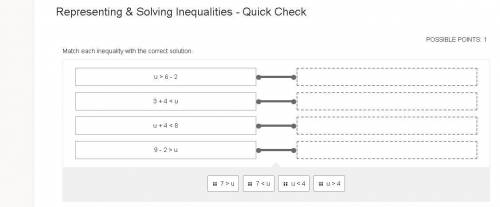 Match each inequality with the correct solution.