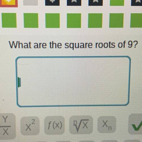 PLSS HELP (What are the square roots of 9?)