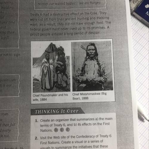 1. Create an organizer that summarizes a) the main

terms of Treaty 6, and b) its effects on the F