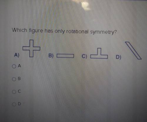 20 points Which figure has only rotational symmetry?​