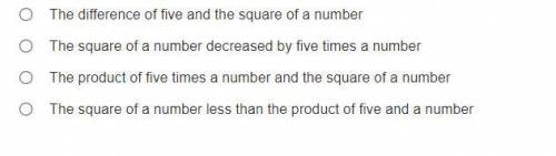 Which statement could be represented by the expression 5p−p2?