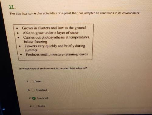 Pleeeeeasssssee heeelp asap The image is attached

The box lists some characteristics of a plant t