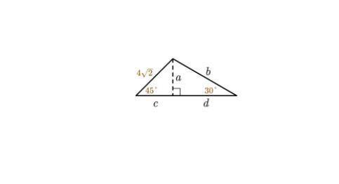 Find the value of each variable. Type exact answers.
a=?
b=?
c=?
d=?