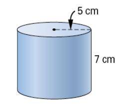 B) Suppose that you increase the height of this cylinder by 10 cm.

By how much does the volume in