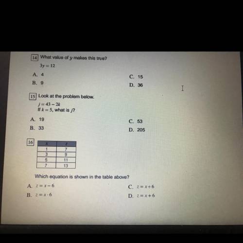 Can y’all help me on question 16?!