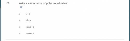Write x = 6 in terms of polar coordinates