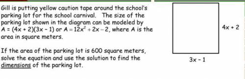 Will give brainiest if someone answers correctly
x=
Length=
Width=