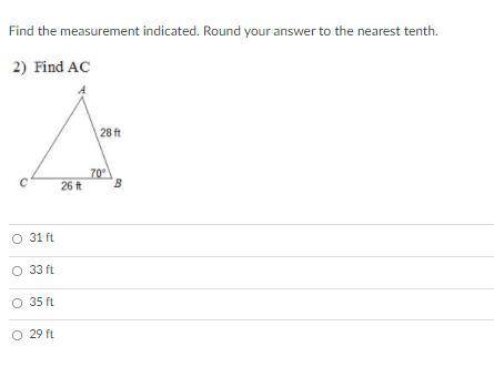 Find the measurement indicated. Round your answer to the nearest tenth.
