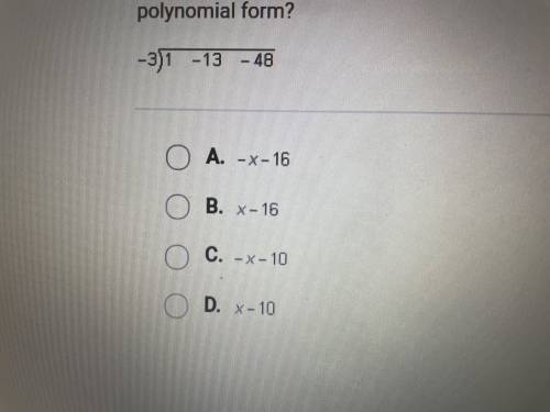 What is the caution of the synthetic division problem below, written in polynomial form?