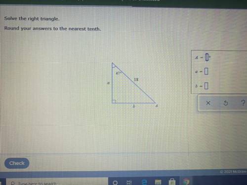 Help!?:(
solve the right triangle