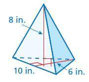 Find the volume of the pyramid. 
HELP PLSS