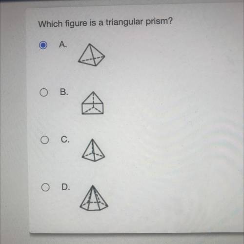 Which figure is a triangular prism?
