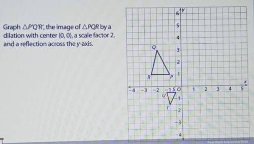 Graph AP'Q'R', the image of APQR by a dilation with center (0,0), a scale factor 2, and a reflectio