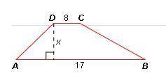If the area of the trapezoid below is 75 square units, what is the value of x?

A. 3 units
B. 12 u
