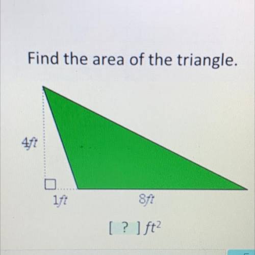 Find the area of a triangle with these: *view pic*
