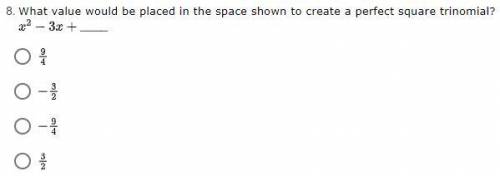 What value would be placed in the space shown to create a perfect square trinomial?