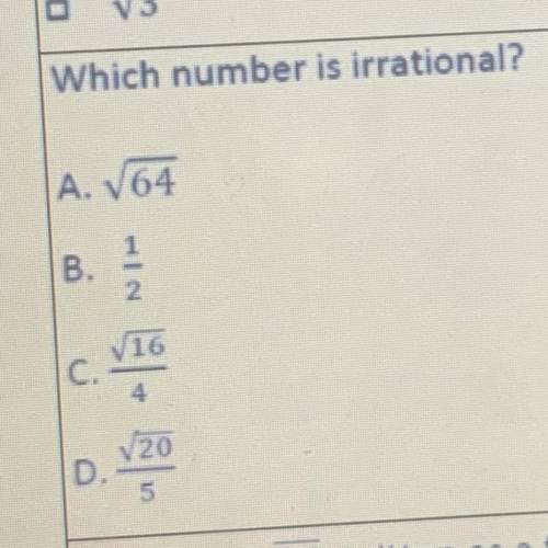 Which number is irrational?