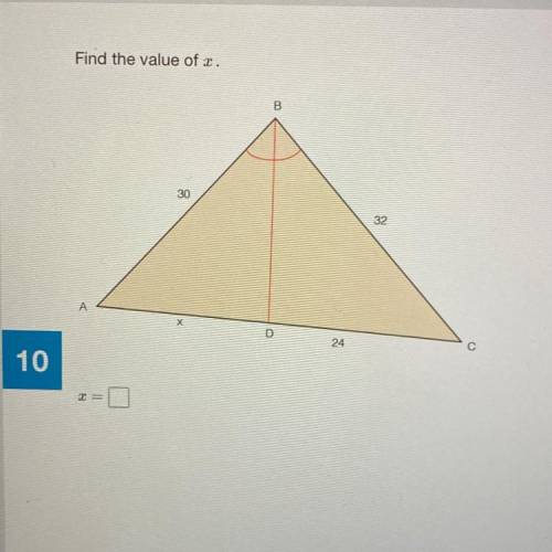 Find the value of x.