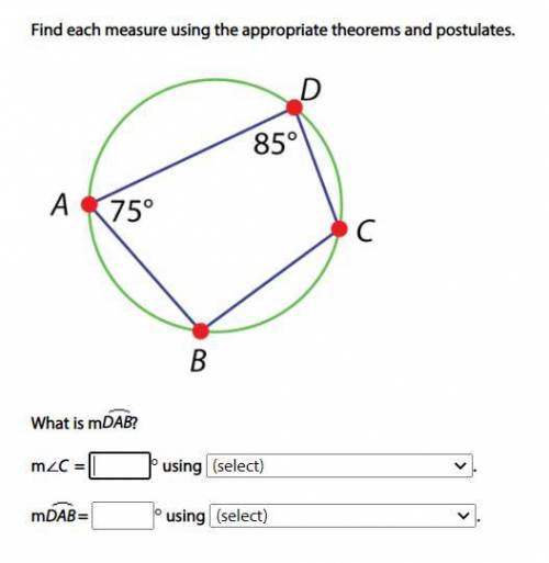 Find each measure using the appropriate theorems and postulates.