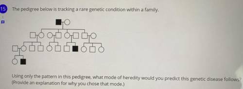 What mode of hereditary would you predict this genetic disease follows?