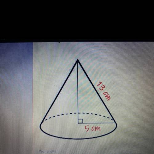 Height of the cone

This is urgent and I don’t want any links 
I forgot how to do this and none of