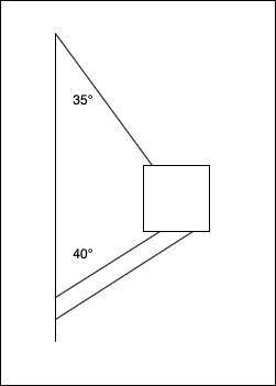 A square par is held in position by a truss and a cable. The part weighs 10 pounds. Find the force
