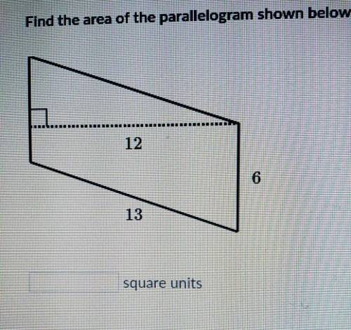 Find the area of the parallelogram shown below.​