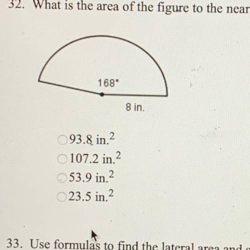 What is the area of the figure to the nearest tenth?