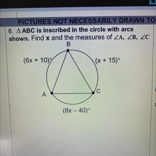 Find X and the measure of Angle A, Angle B, and Angle C
