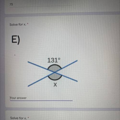 Solve for x. No links please