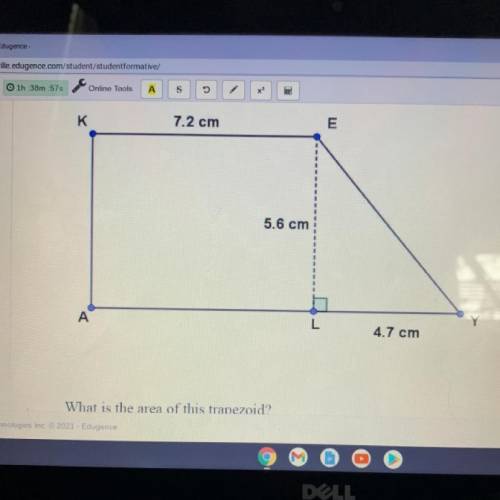 What is the area of the trapezoid?Round to the nearest hundredth.
