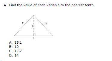 Find the value of each variable to the nearest tenth