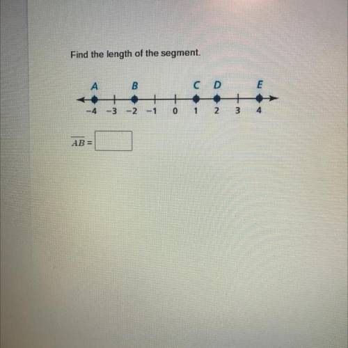 HELP Find the length of the segment