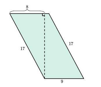 What is the area of the parallelogram shown below?