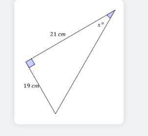 PLEASEEEEE HELPPPPP

Use the tangent ratio to find the size of the angle marked x, correct to the