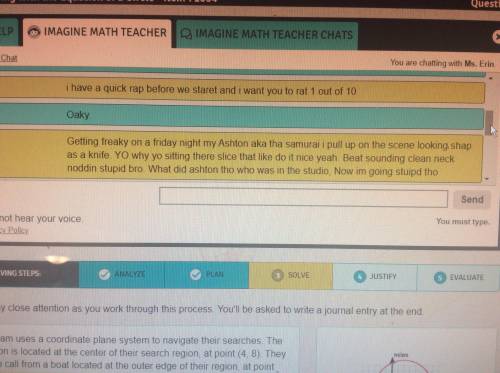 I got in trouble for this on imagine math and police came