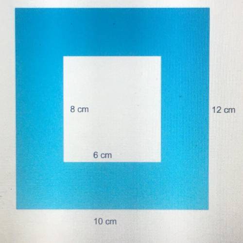 Help me pls !!

Aarón made a picture frame with the dimensions shown in the figure. What is the ar