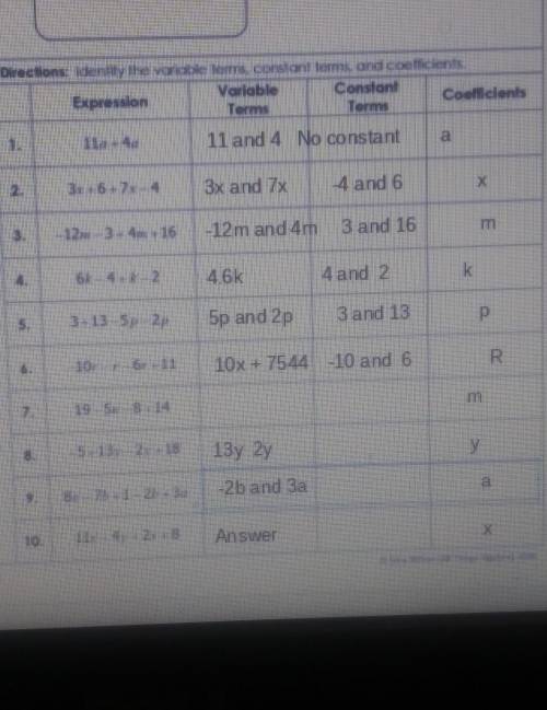 (THIS IS 6TH GRADE MATH) I need help on number 7 and 10​