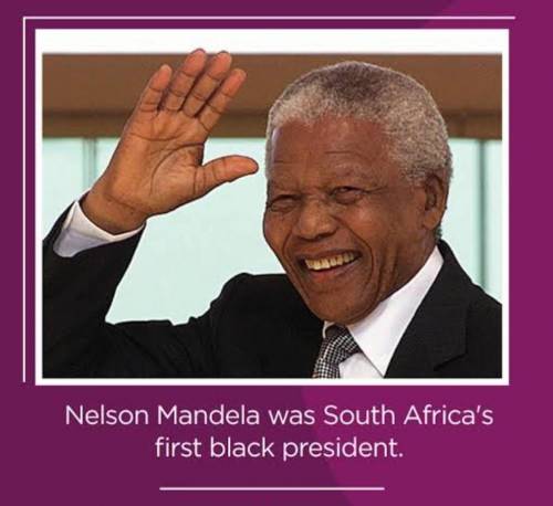 Who the first black president in South Africa?​